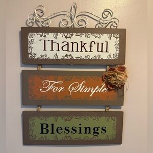 Thankful wall sign